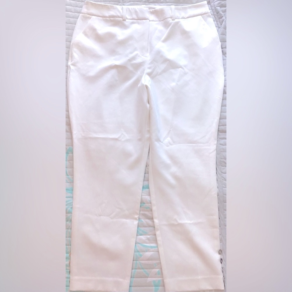New York & Company white wide leg pants Size 18